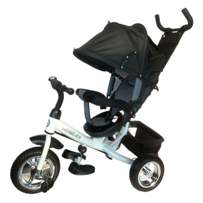 Велосипед трёхколёсный с родительской ручкой Velobibi Венера ВЛ-0686 графит 01